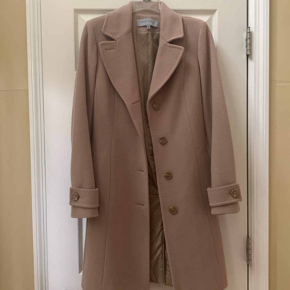 Anne Klein wool trench coat